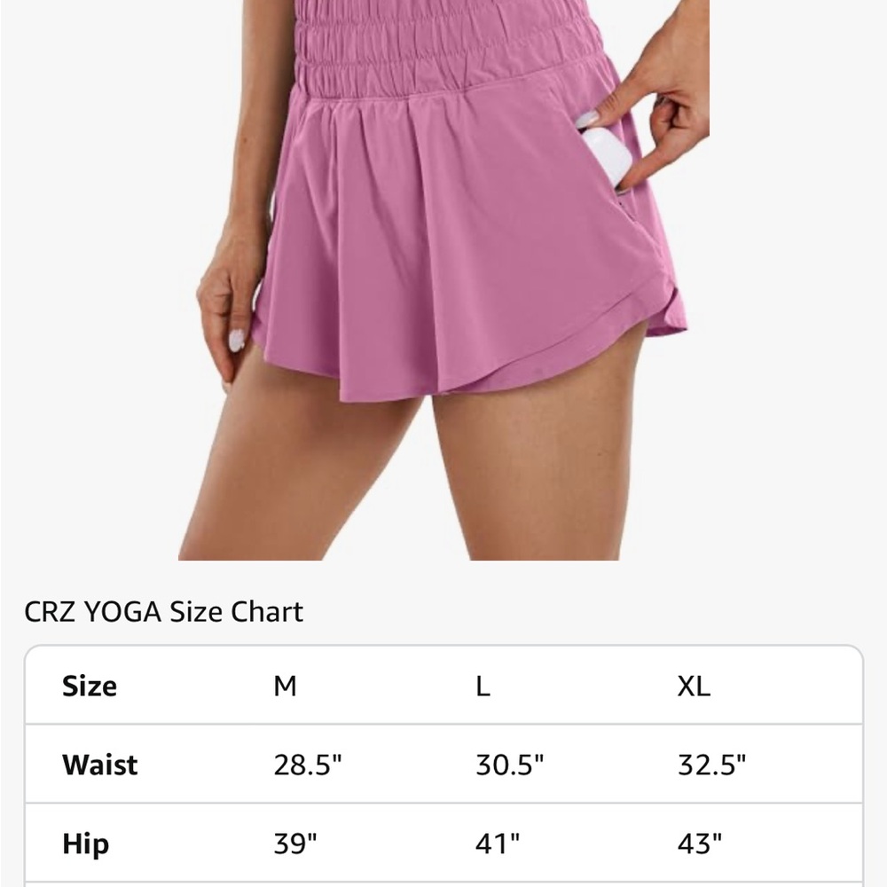 CRZ YOGA Women's Mauve Athletic Shorts